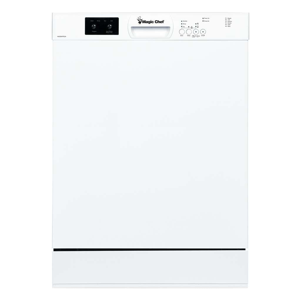 24 in. Front Control Built-in Tall Stainless Steel Tub Dishwasher in White