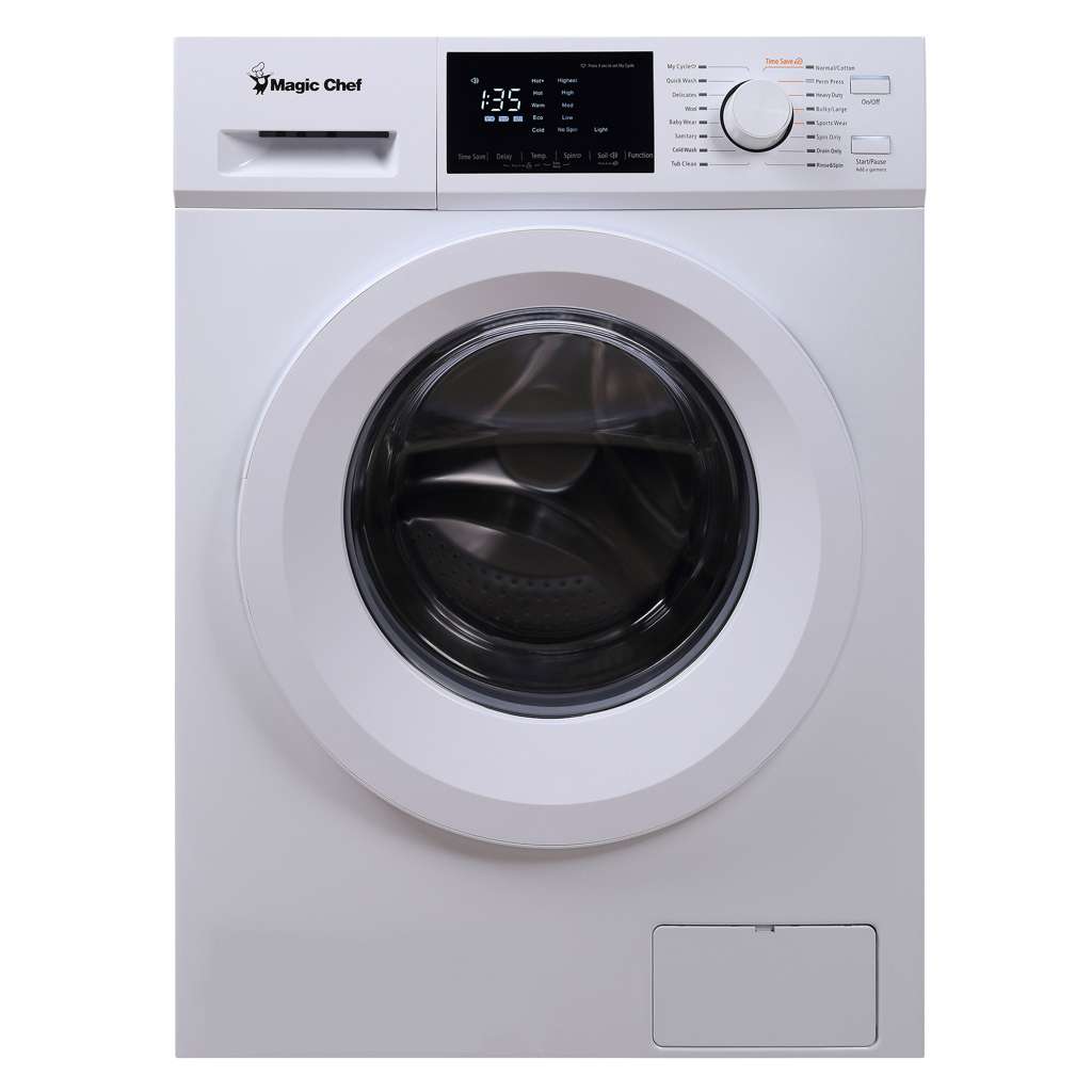 24 in. 2.7 cu. ft. Compact Front Load  Washer in White