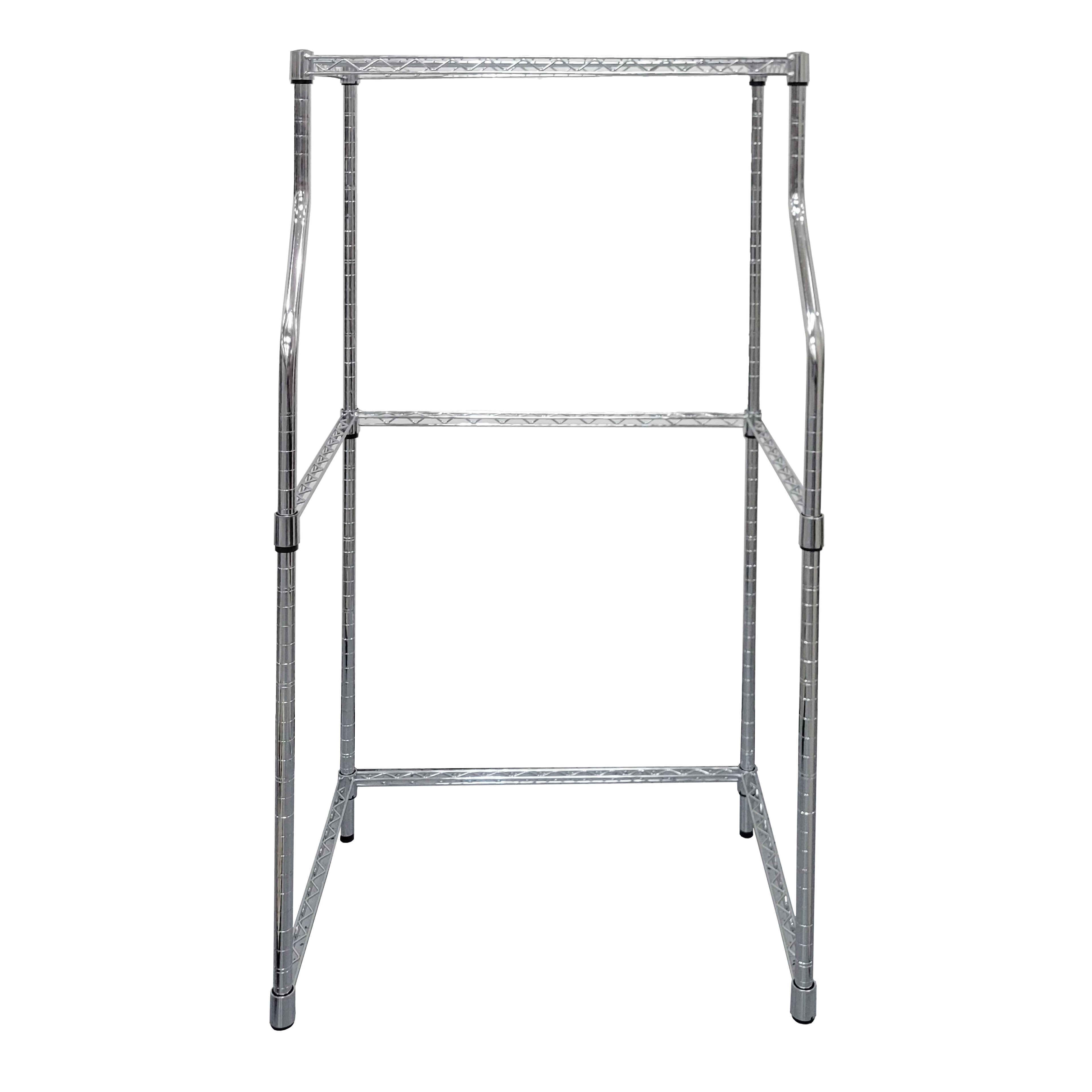 Compact Laundry Appliance Stand in Chrome