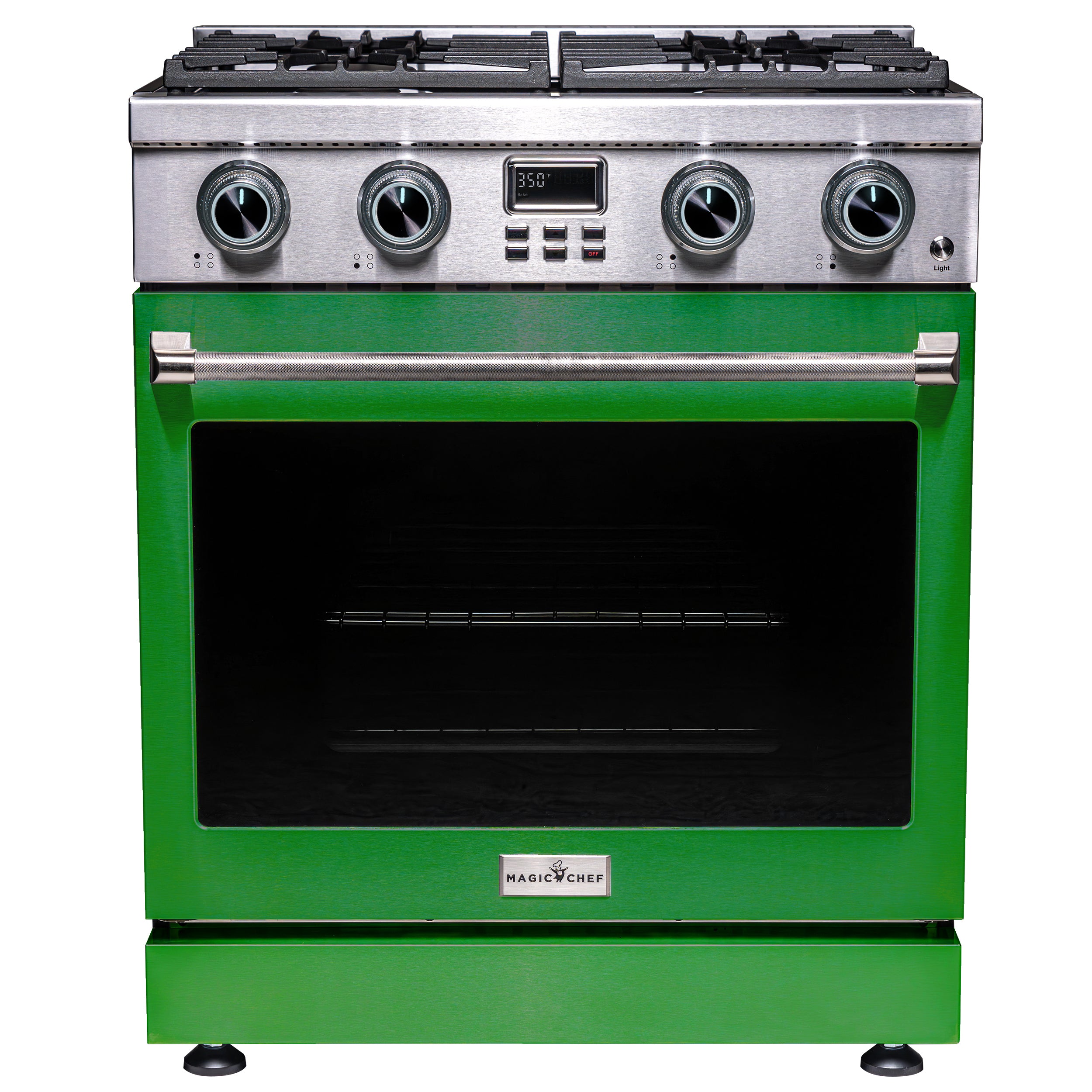 30 in.   Gas Range with Green Door