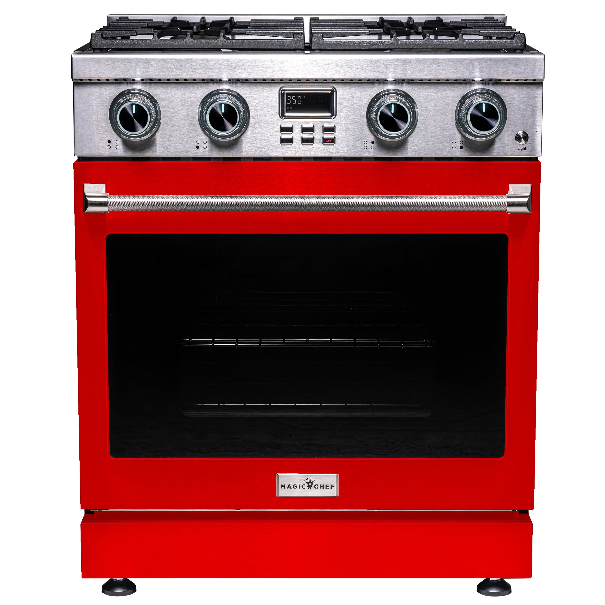 30 in.   Gas Range with Red Door