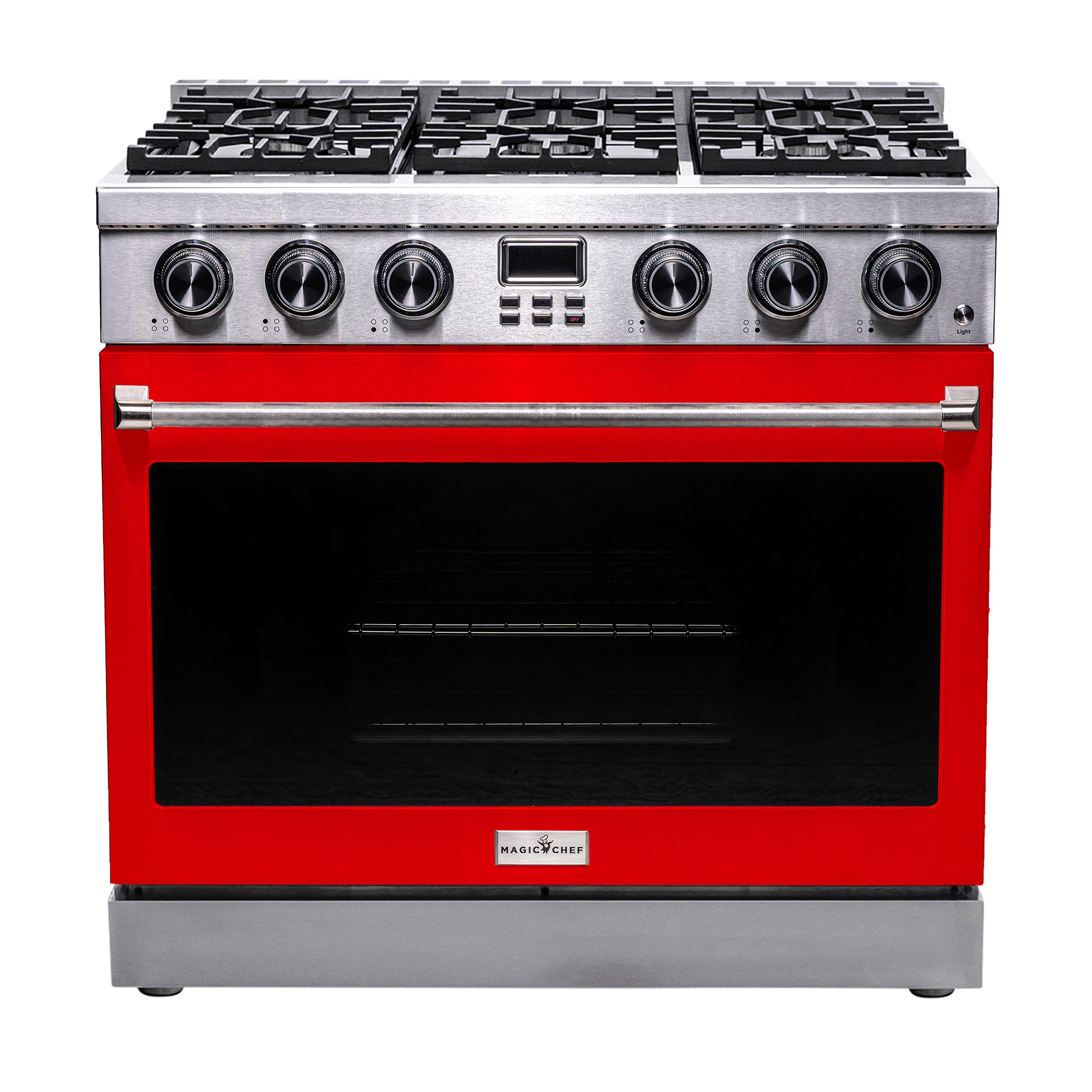 36 in. Gas Range with Red Door