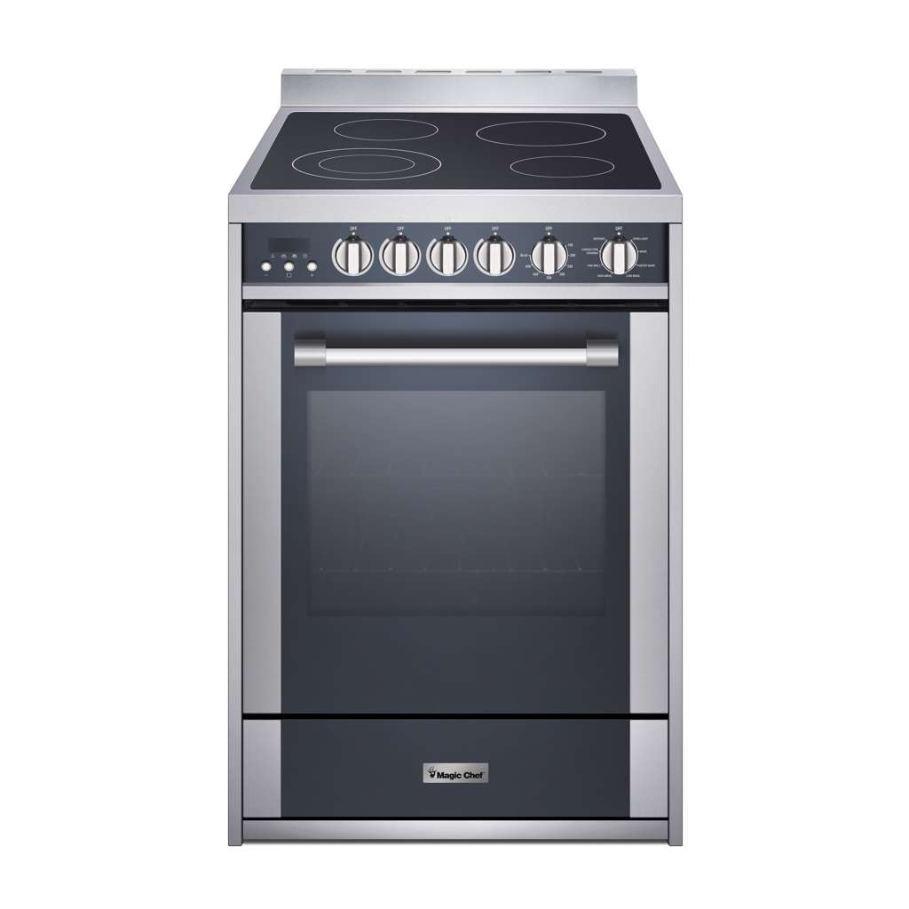 24 in. 4 Burner Element Electric Convection Range in Stainless Steel