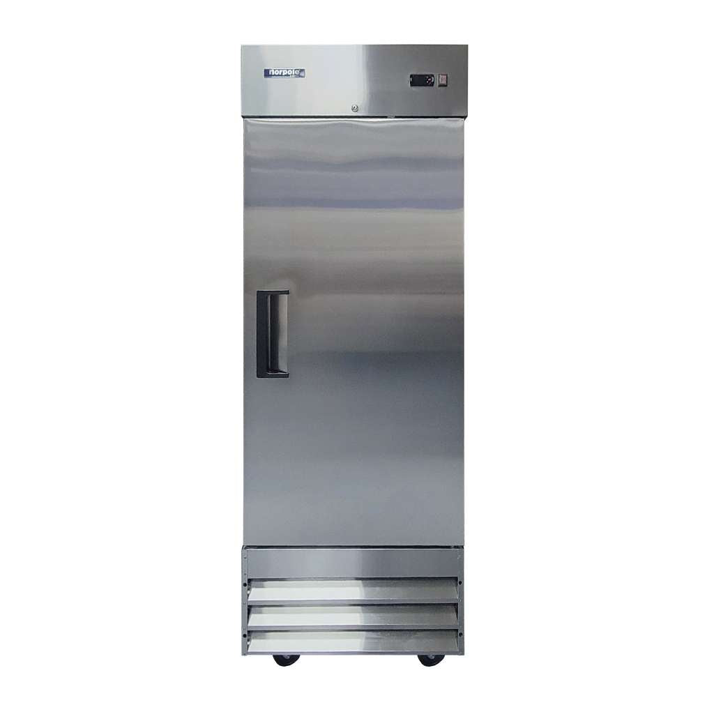 29 in. 19 cu. ft. Single Door Commercial Reach-In Refrigerator in Stainless Steel