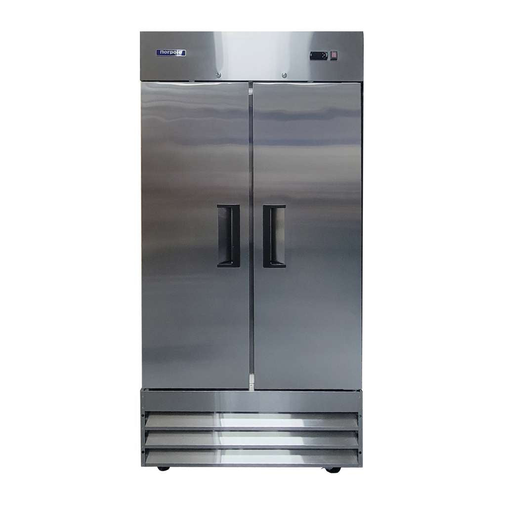 27.6 cu. ft. Commercial Auto Defrost Double Door Upright Freezer in Stainless Steel