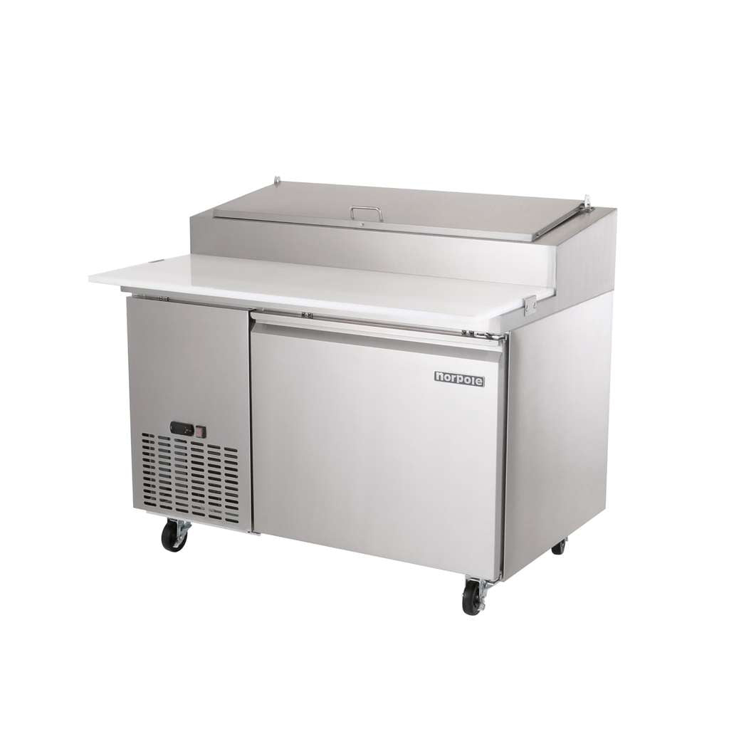 Commercial 13.8 cu. ft. Single Door Pizza Refrigerator in Stainless Steel