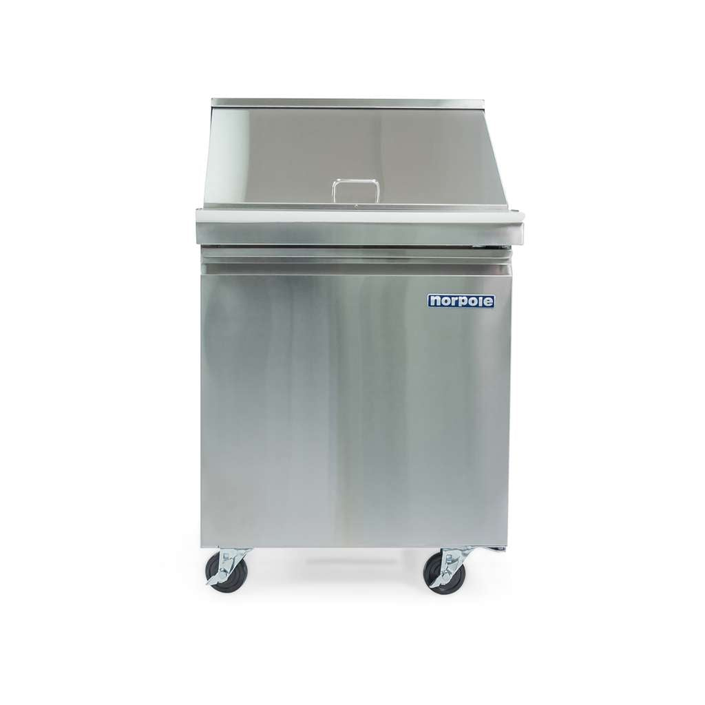 6 cu. ft. Single Door Mega Top Prep Table Commercial Refrigerator in Stainless Steel