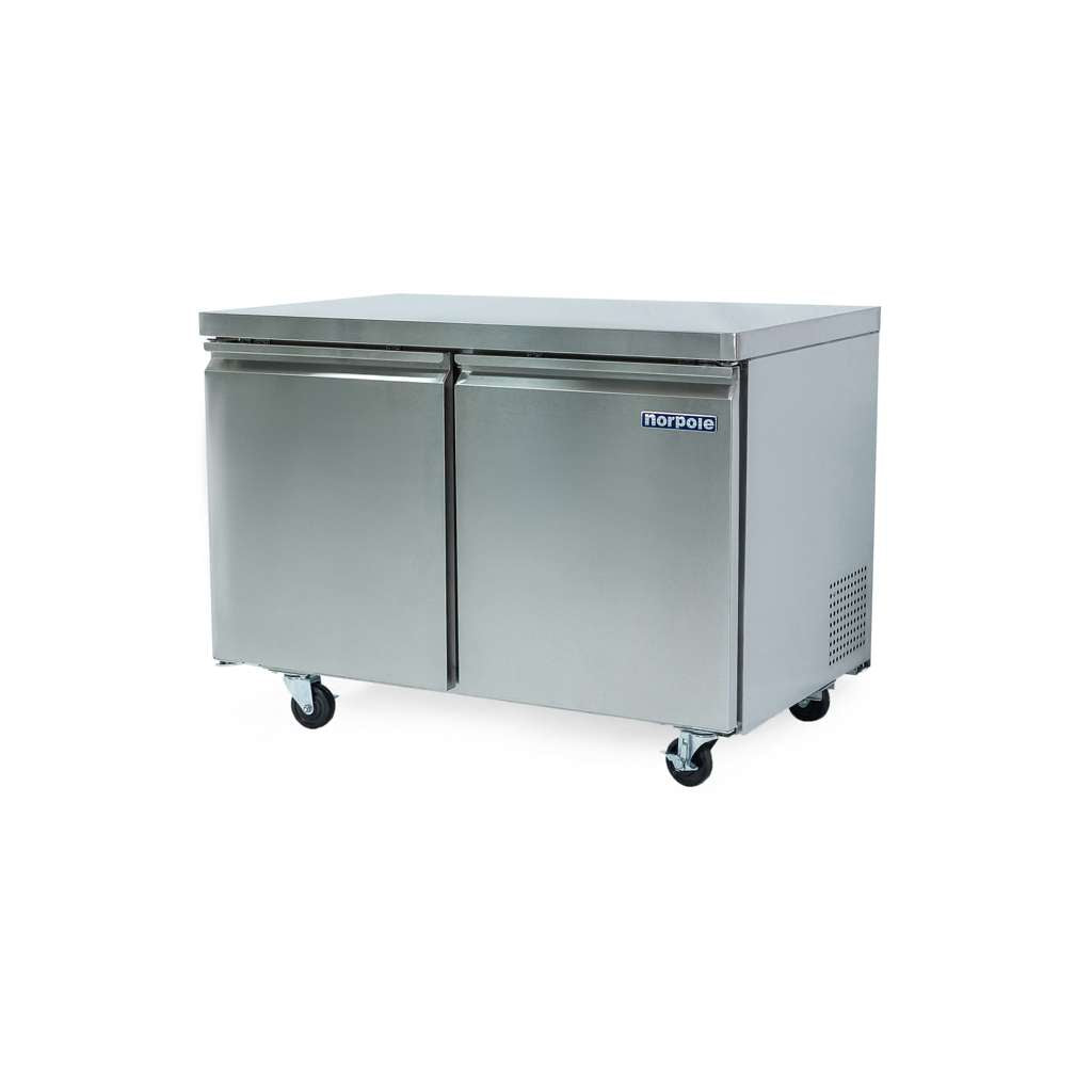 Commercial 12 cu. ft. 2-Door Under Counter Freezer in Stainless Steel