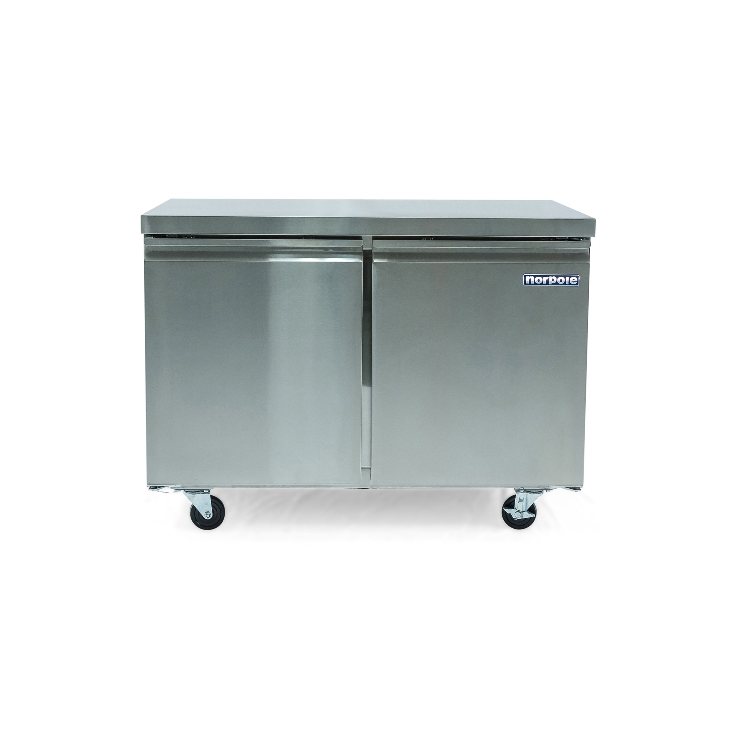 2-Door 12 cu. ft. Commercial Under Counter Upright Freezer in Stainless Steel