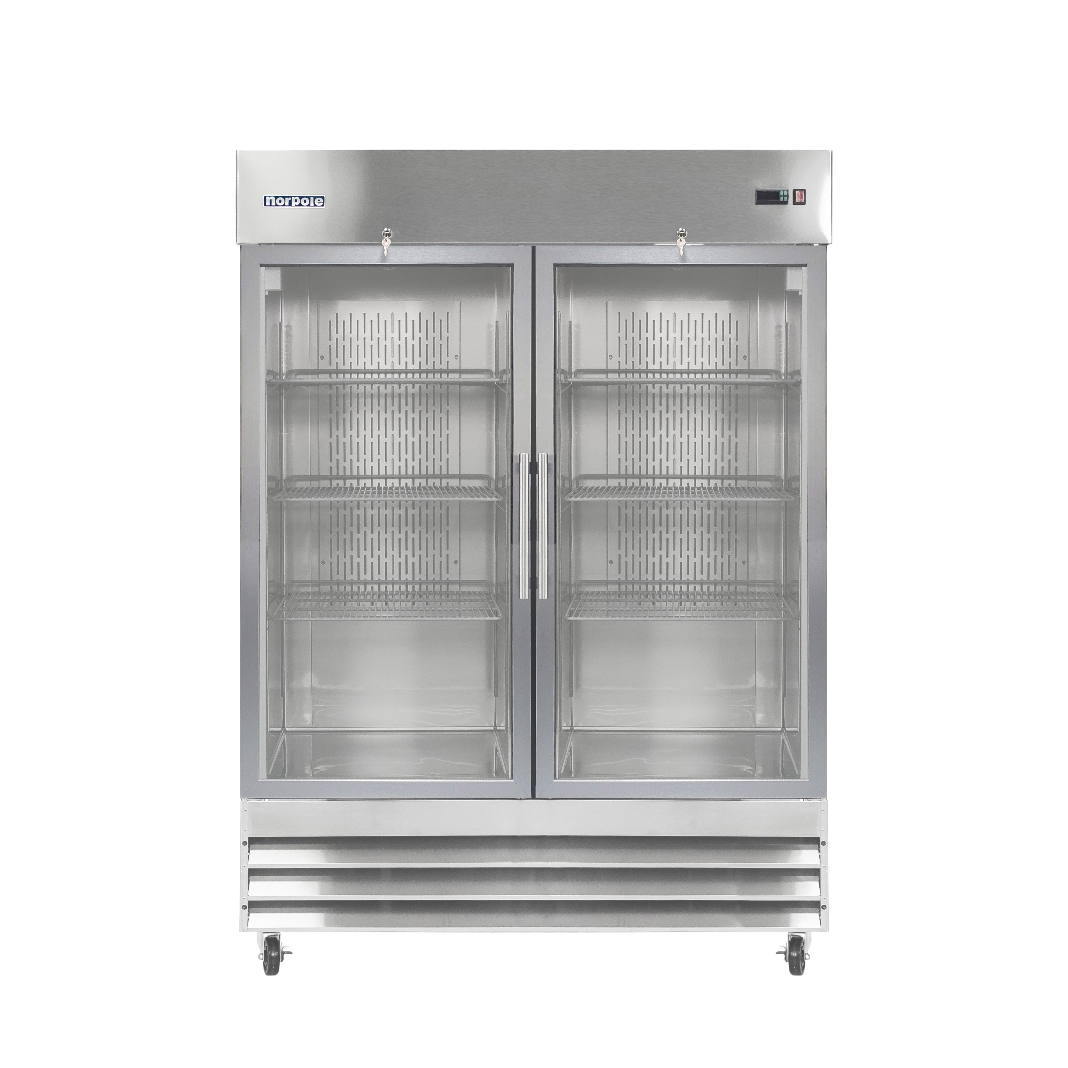 2 Glass Door Reach-In Freezer