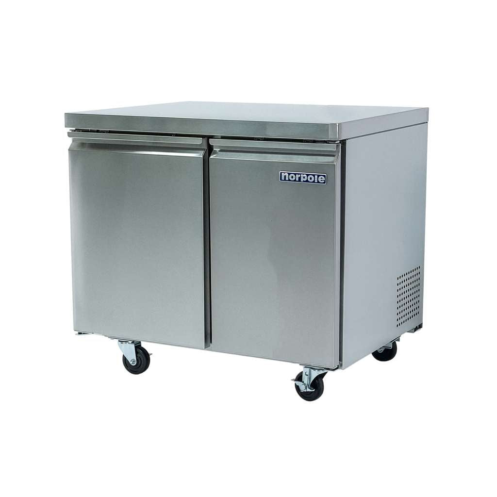 Commercial 36 in. 8.9 cu. ft. Under Counter Refrigerator in Stainless Steel