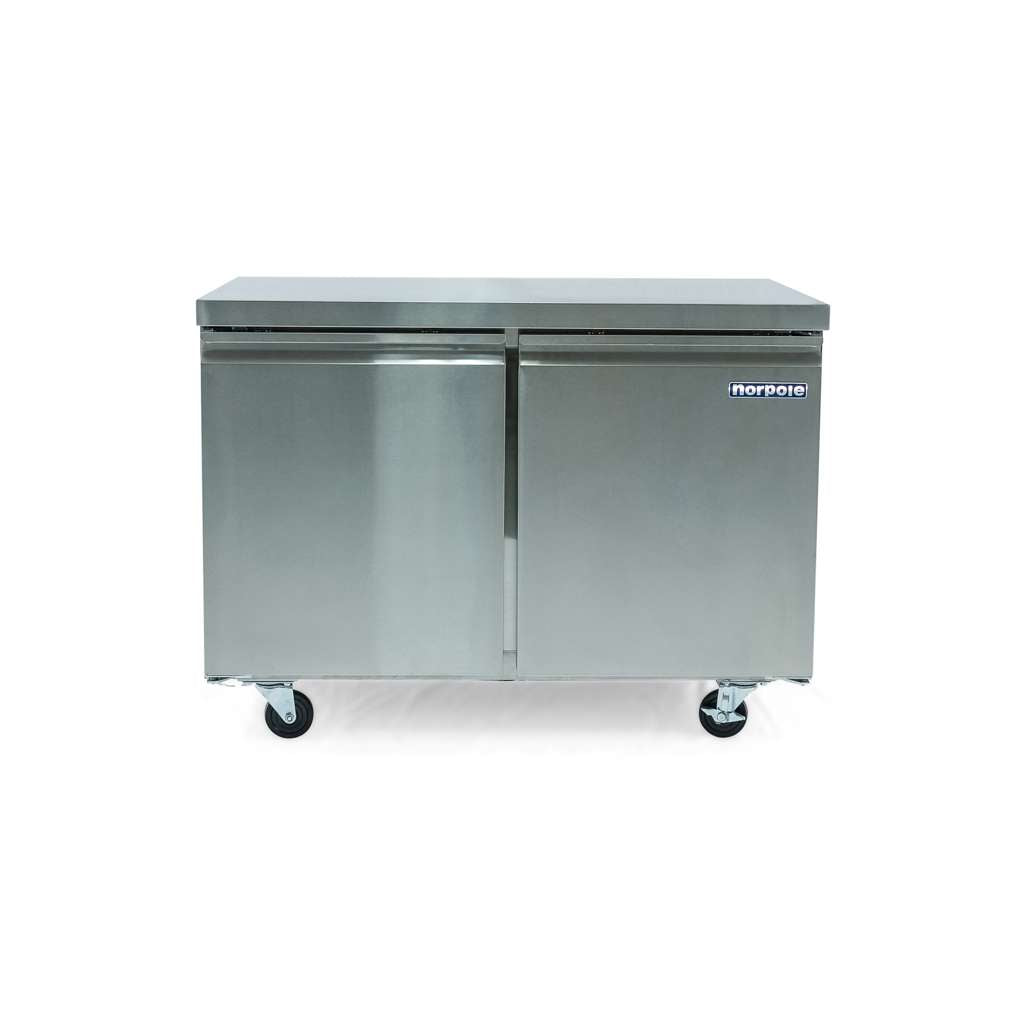 Commercial 12 cu. ft. 2 Door Under Counter Refrigerator in Stainless Steel
