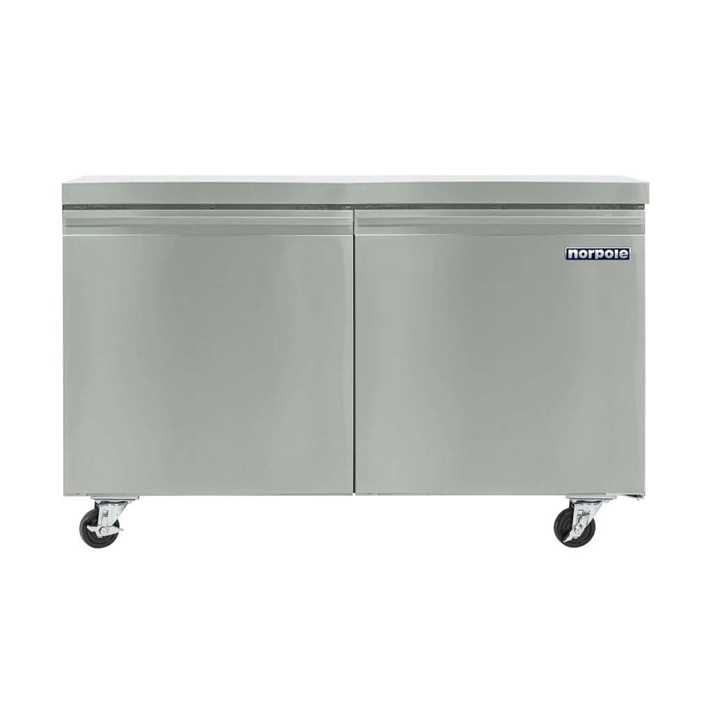 60 in. W 15 cu. ft. Commercial Undercounter Freezerless Refrigerator in Stainless Steel