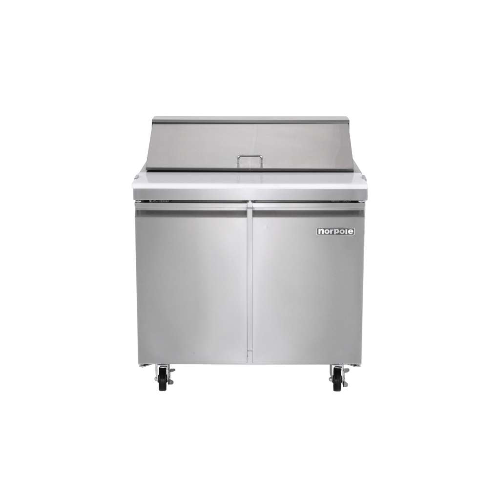 7.6 cu. ft. Commercial Sandwich/Salad Prep Table Freezerless Refrigerator in Stainless Steel