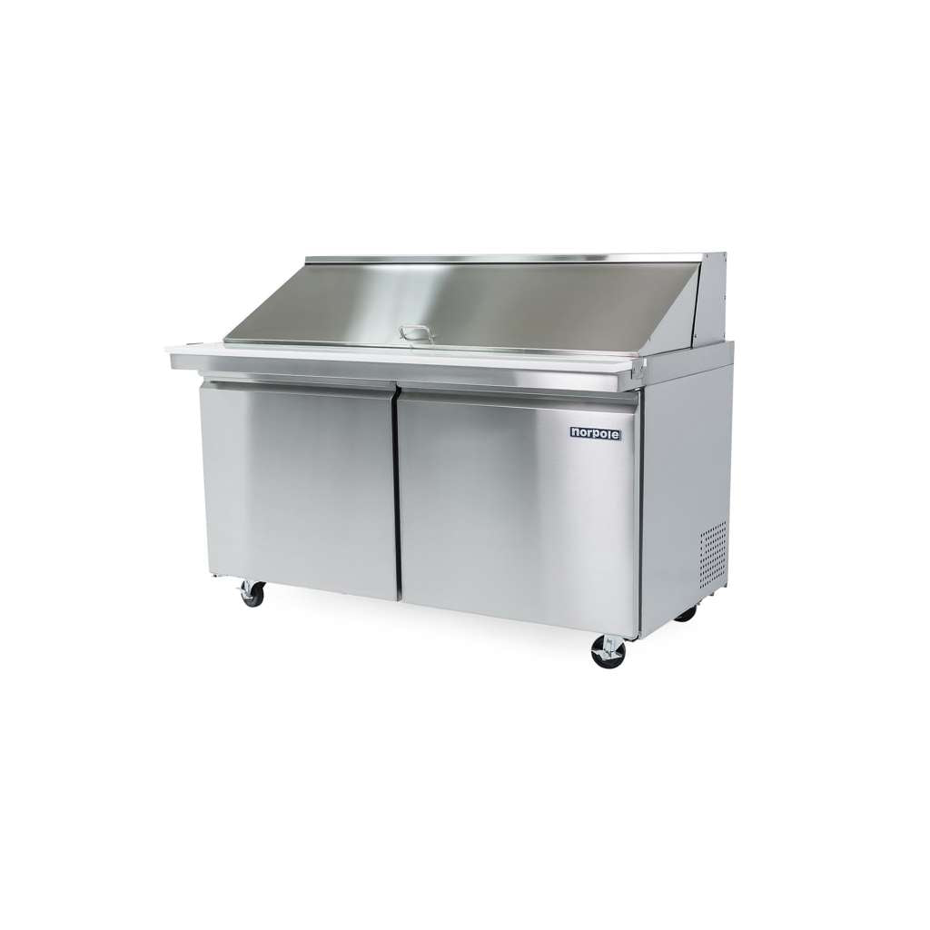 Commercial 60 in. 15 cu. ft. Mega Top Prep Table Refrigerator in Stainless