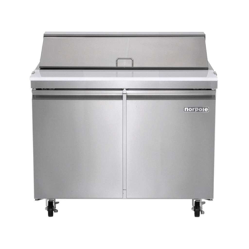 9.5 cu. ft. Prep Table Commercial Refrigerator in Stainless Steel