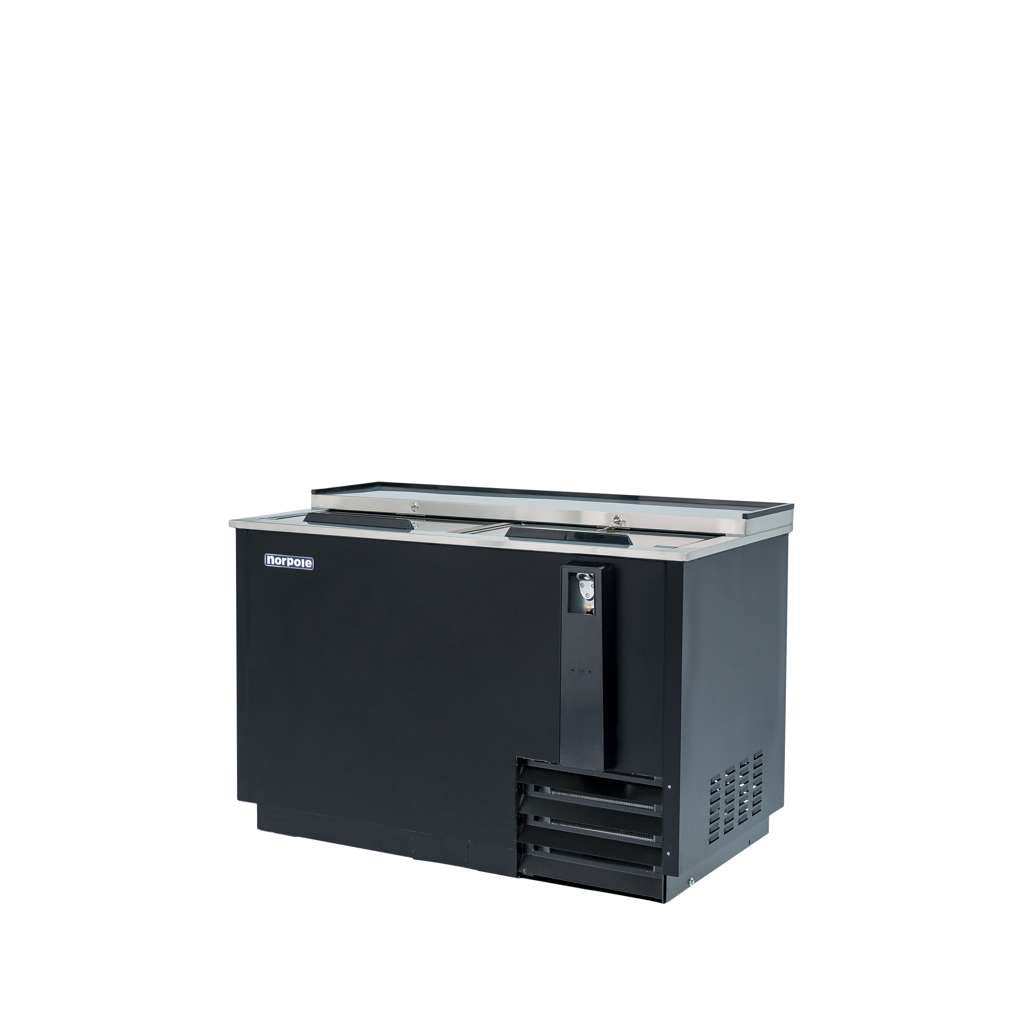 Commercial 50 in. 16 cu. ft. Beverage Cooler Refrigerator Door in Black