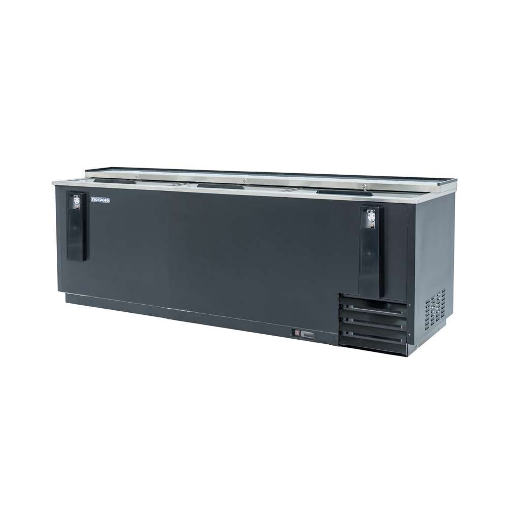 Commercial 95 in. 16 cu. ft. Bottle Cooler in Black