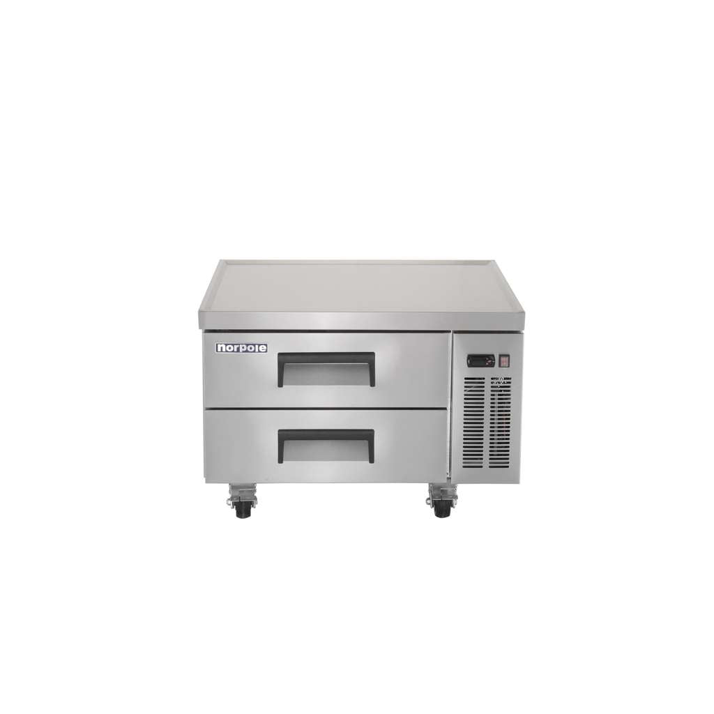 Commercial 36 in. 29 cu. ft. Chef Base Refrigerator in Stainless Steel