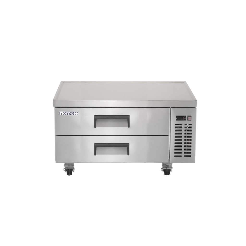 48 in Wide, 9.3 Cu Ft. 2-Drawer Chef Base Commercial Refrigerator in Stainless Steel