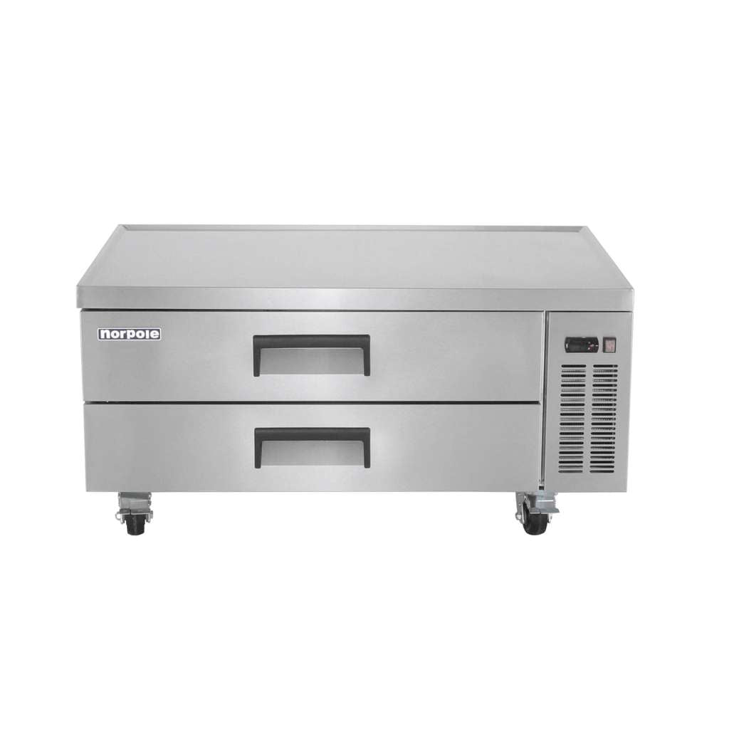 52 in Wide, 10.5 Cu Ft. 2-Drawer Chef Base Commercial Refrigerator in Stainless Steel