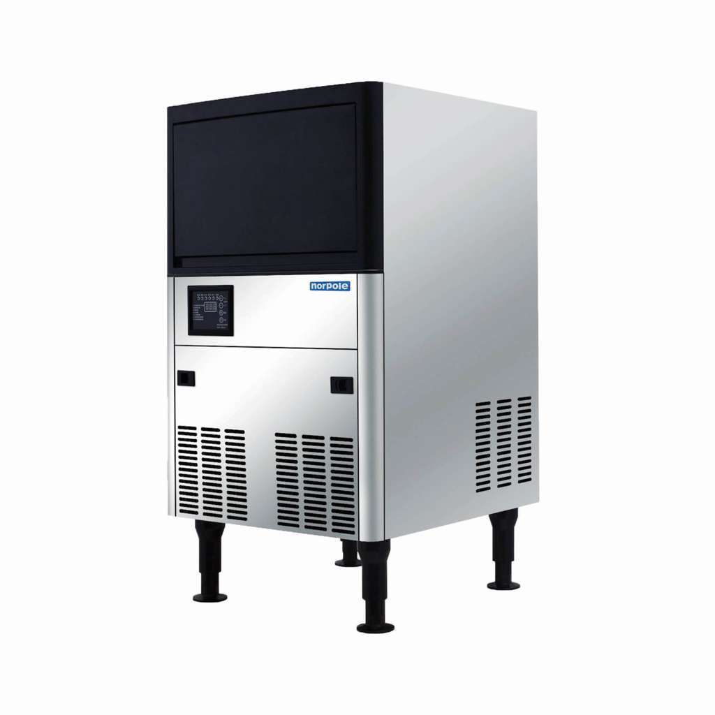 Commercial 120 lbs. Freestanding Ice Maker in Stainless Steel