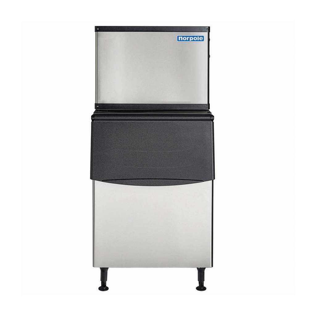 500 lbs. Freestanding Commercial Ice Maker in Stainless Steel with Bin
