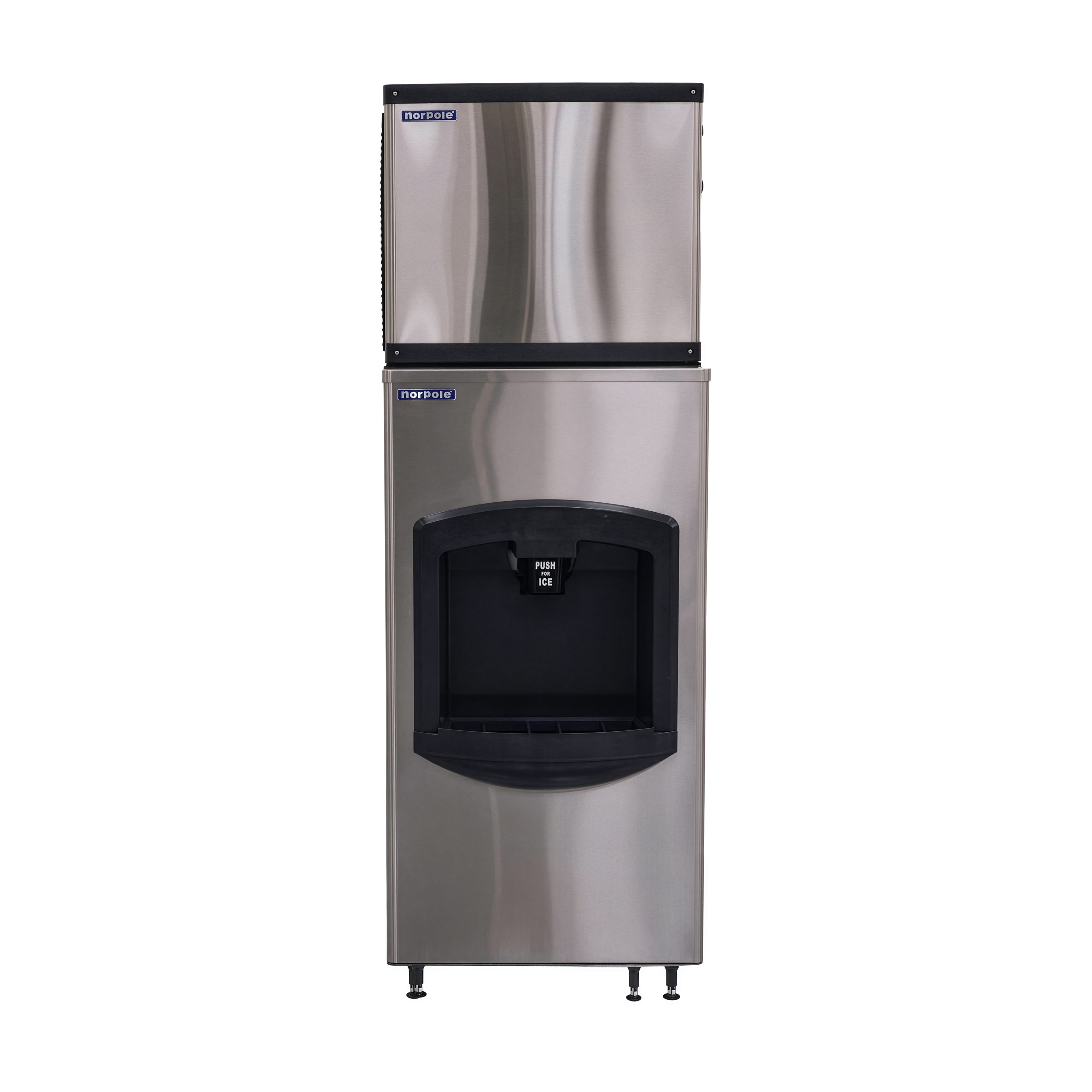 500 lbs. Freestanding Commercial Ice Maker in Stainless Steel with Dispenser