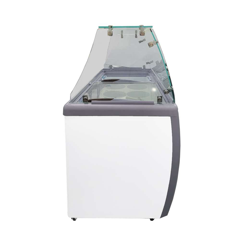 Commercial 13.1 cu. ft. Frost Free Defrost Dipping Cabinet Chest Freezer in White