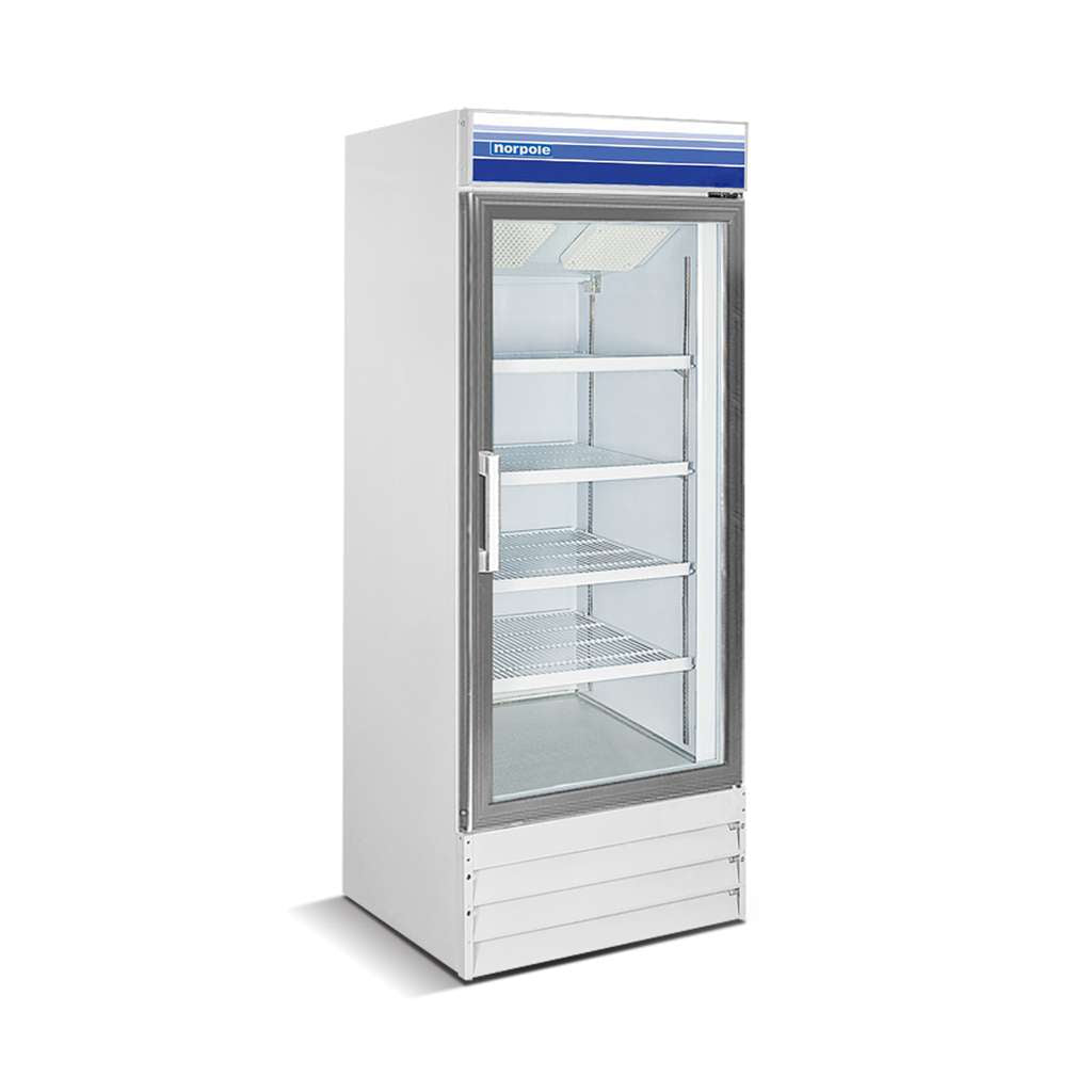 Commercial 27 in. 13 cu. ft. Glass Door Upright Freezer in White