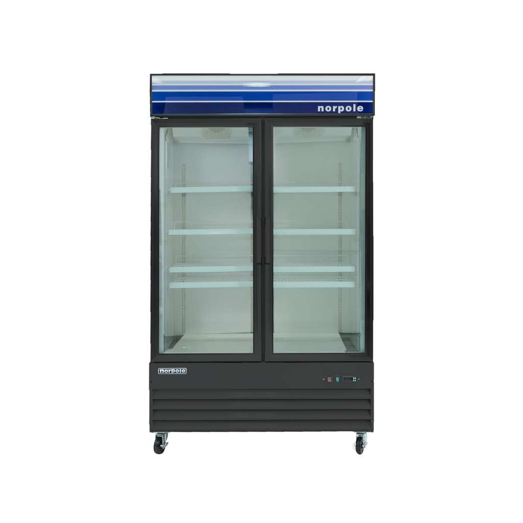 45 cu. Ft. Frost Free Commercial Upright Merchandiser Freezer in Black