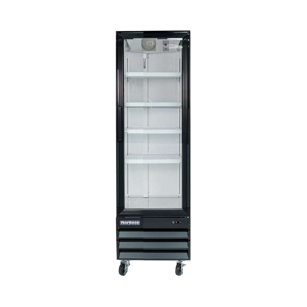 9 cu. ft. Single Door Commercial Merchandiser Refrigerator in Black