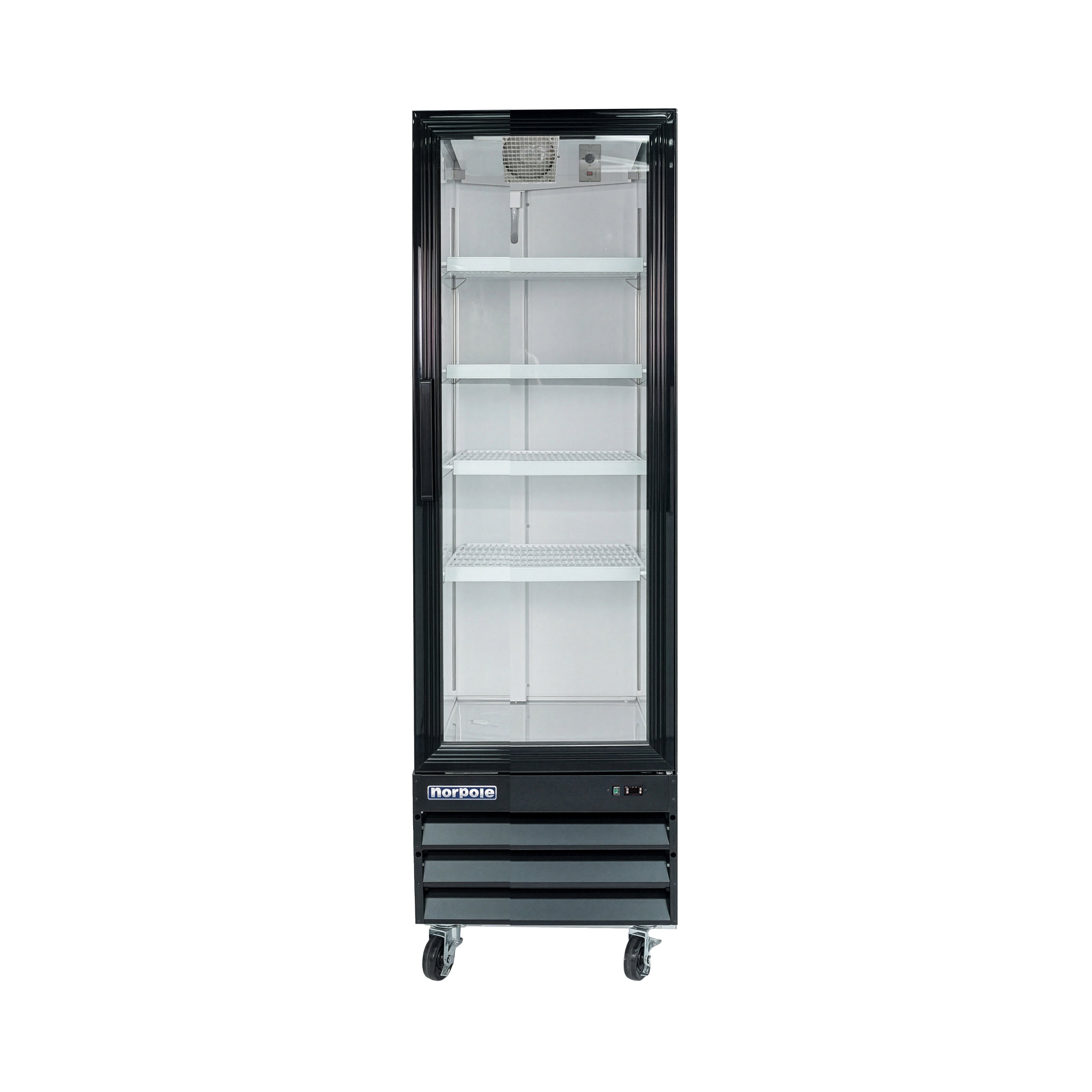 9 cu. ft. Single Door Commercial Merchandiser Refrigerator in Black