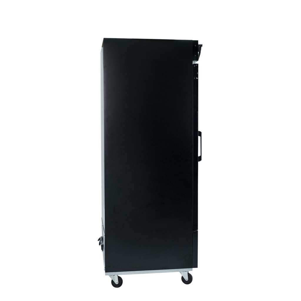 Commercial 28 in. 23 cu. ft. Single Swing Glass Door Refrigerator in Black