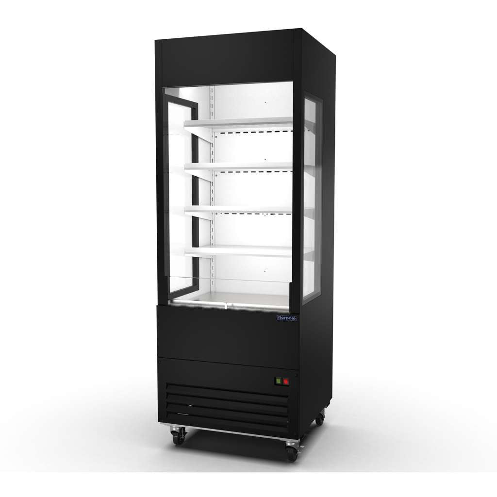 Commercial 30 in. 23.6 cu. ft. Open Air Merchandiser in Black