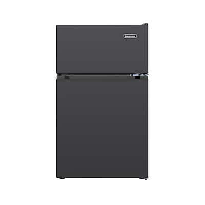 3.1 cu. ft. 2-Door Mini Refrigerator in Black with Freezer