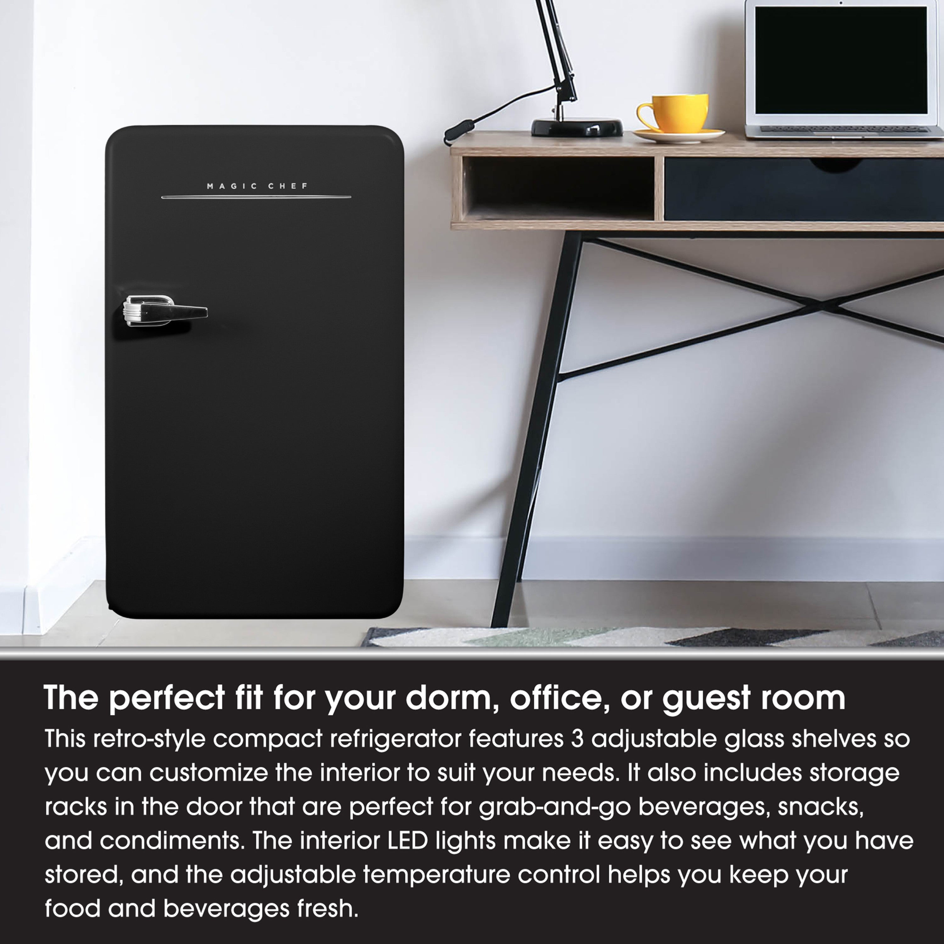 Magic Chef MCR32CHB Compact Refrigerator, Black on Fridge.com