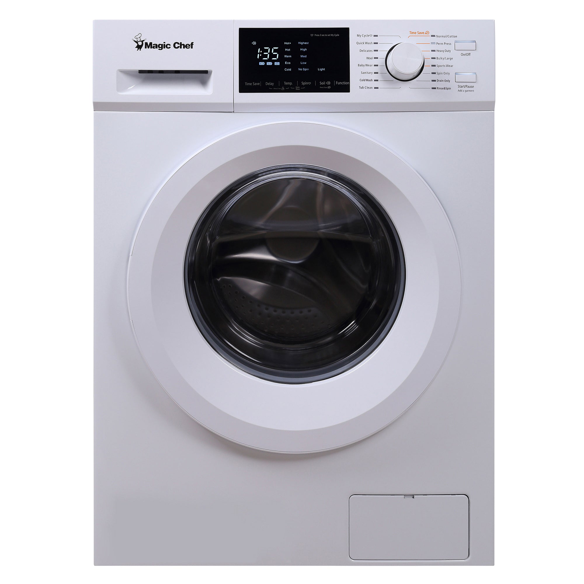 24 in. 2.7 cu. ft. Front Load Compact Washer in White